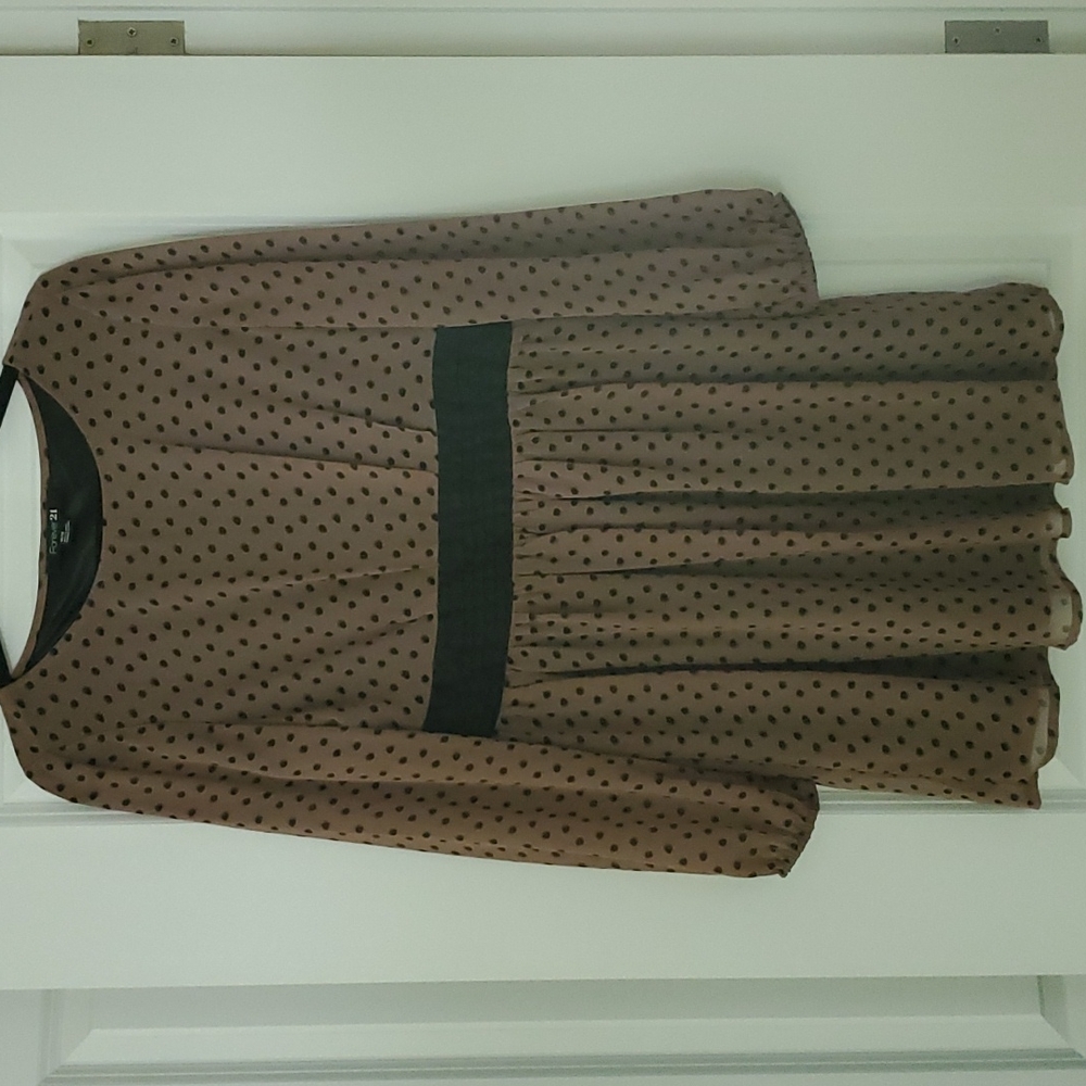 Forever 21 Brown Polka Dot Dress